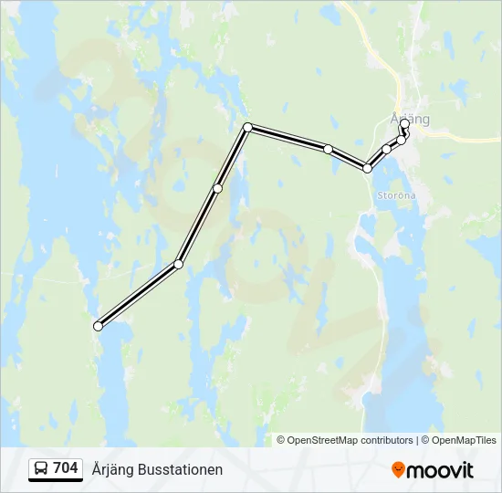 704 Bus Line Map