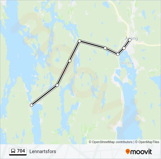 704 Bus Line Map