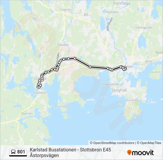 801 Bus Line Map
