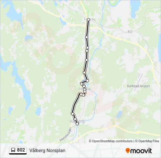 802 Bus Line Map