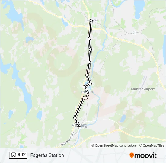 802 Bus Line Map