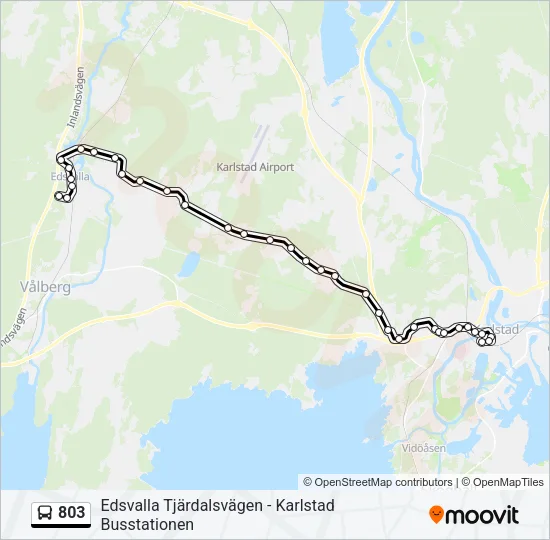 803 Bus Line Map