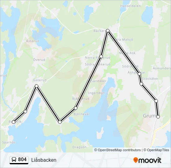 804 Bus Line Map