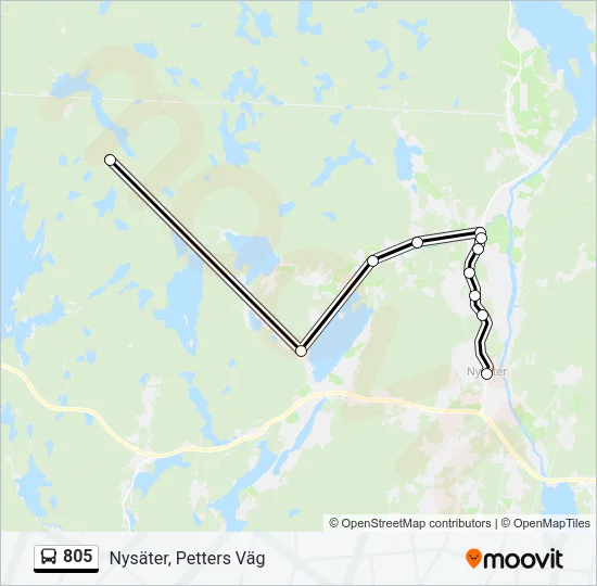 805 Bus Line Map