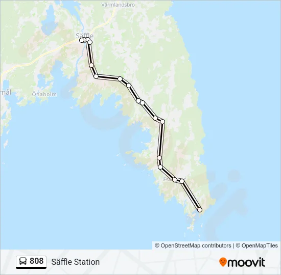808 Bus Line Map