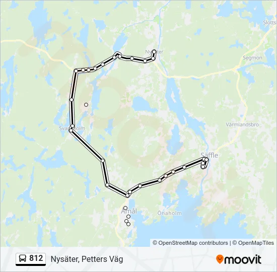 812 Bus Line Map