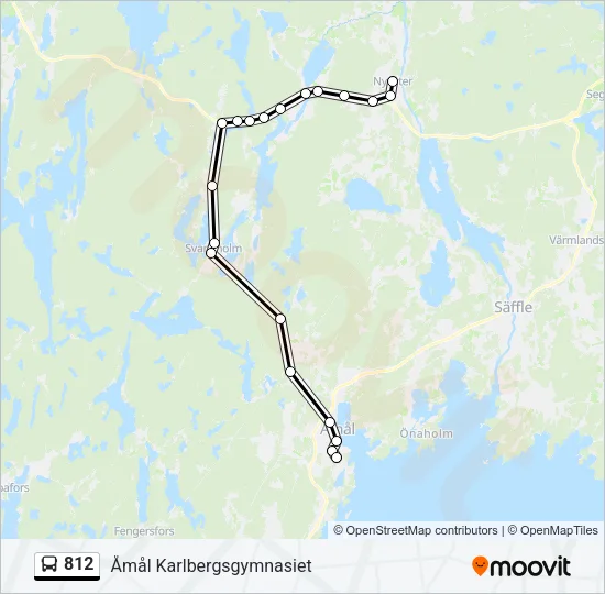 812 Bus Line Map