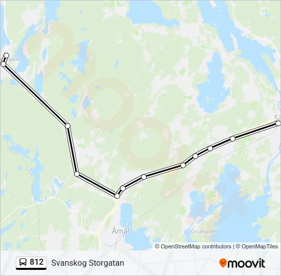 812 Bus Line Map