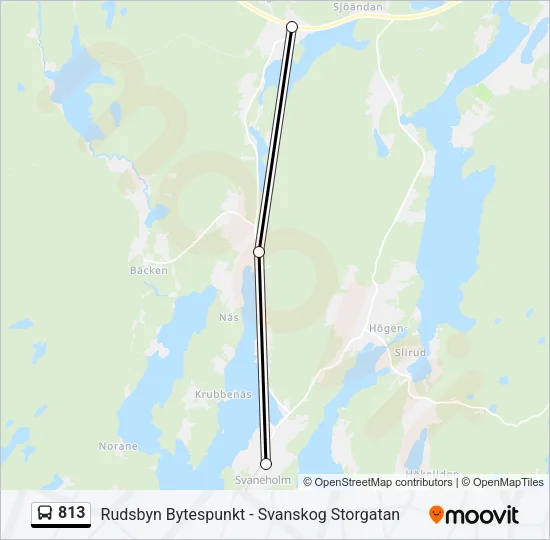 813 Bus Line Map