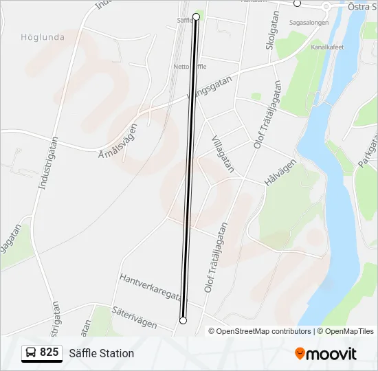 825 Bus Line Map
