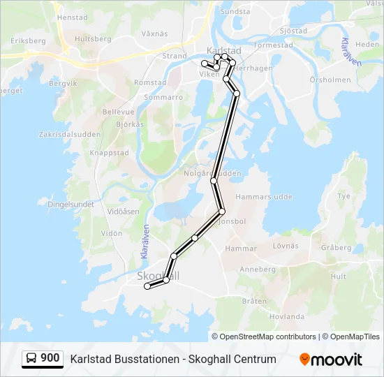 900 Bus Line Map