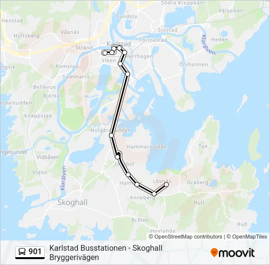 901 Bus Line Map