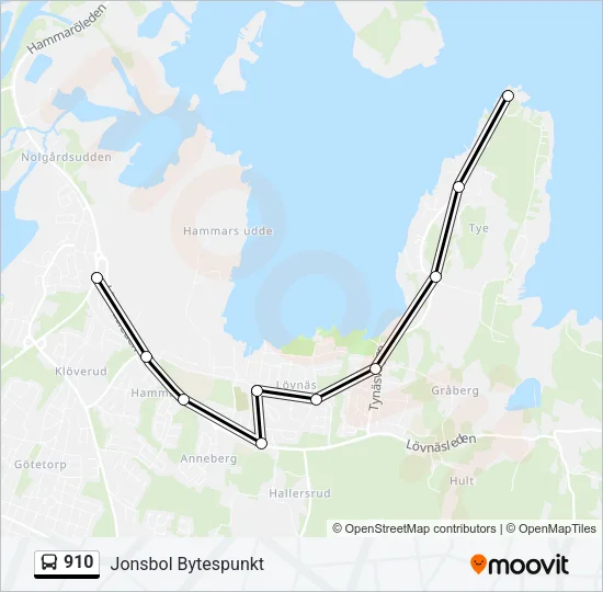 910 Bus Line Map