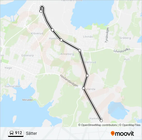 912 Bus Line Map
