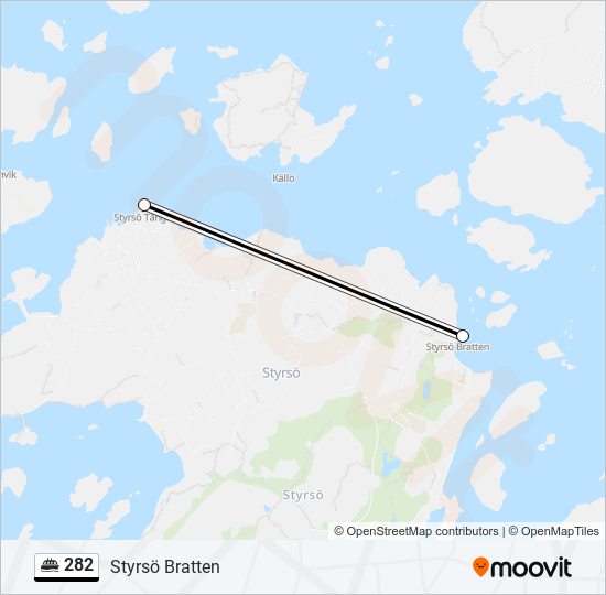 282 Rutt: Tidtabeller, Hållplatser & Kartor - Styrsö Bratten (Uppdaterat)