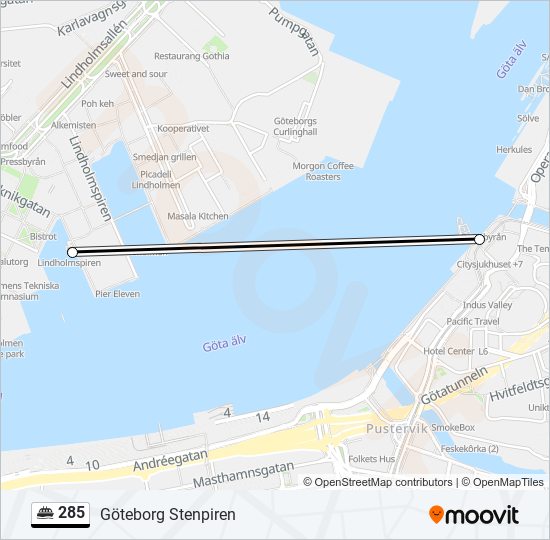 285 ferry Line Map