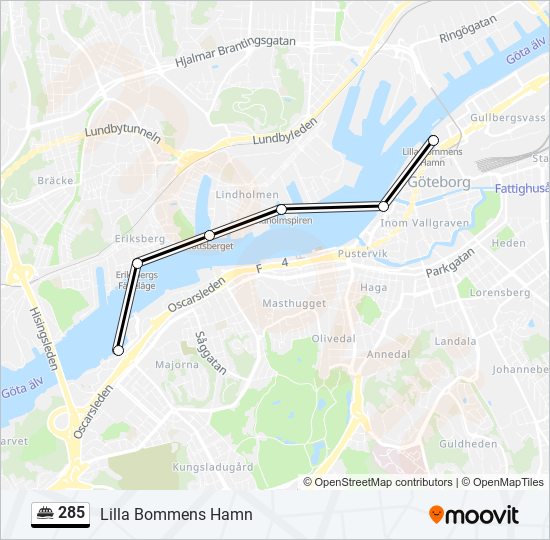 285 ferry Line Map