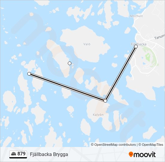 879 färja Linje karta