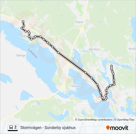 2 Bus Line Map