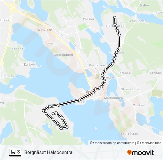 3 Bus Line Map
