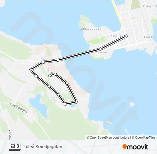 3 Bus Line Map