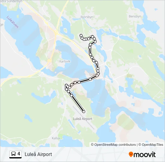 4 Bus Line Map