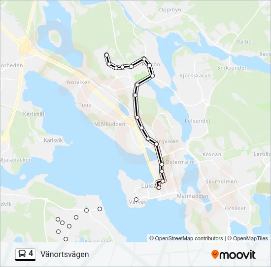 4 Bus Line Map