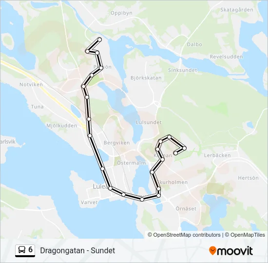 6 Bus Line Map