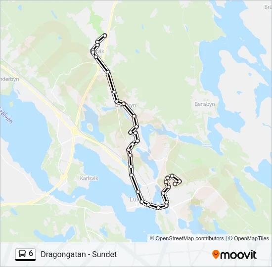 6 Bus Line Map
