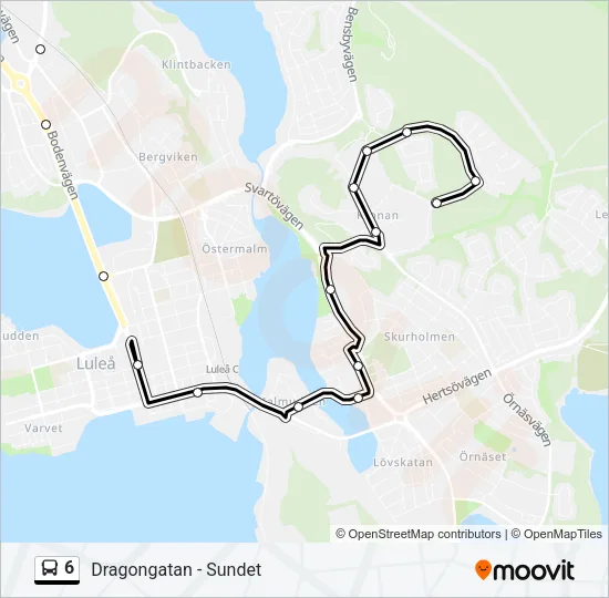 6 Bus Line Map