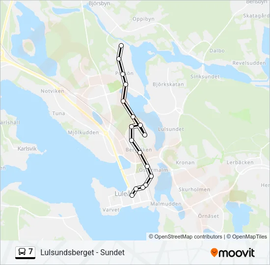 7 Bus Line Map