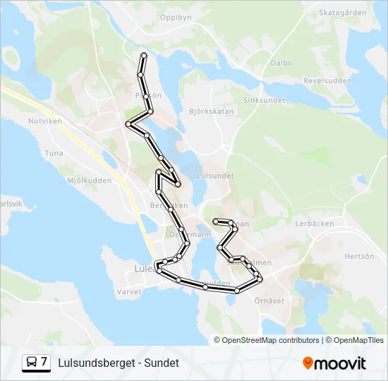 7 Bus Line Map