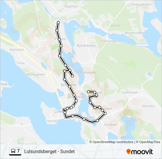 7 Bus Line Map