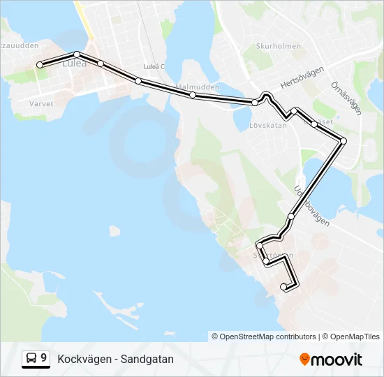 9 Bus Line Map