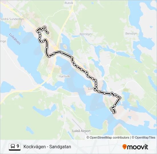 9 Bus Line Map
