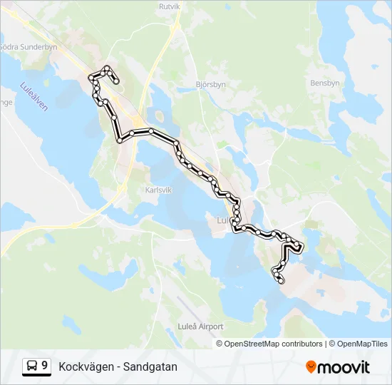 9 Bus Line Map