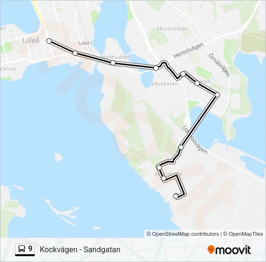 9 Bus Line Map