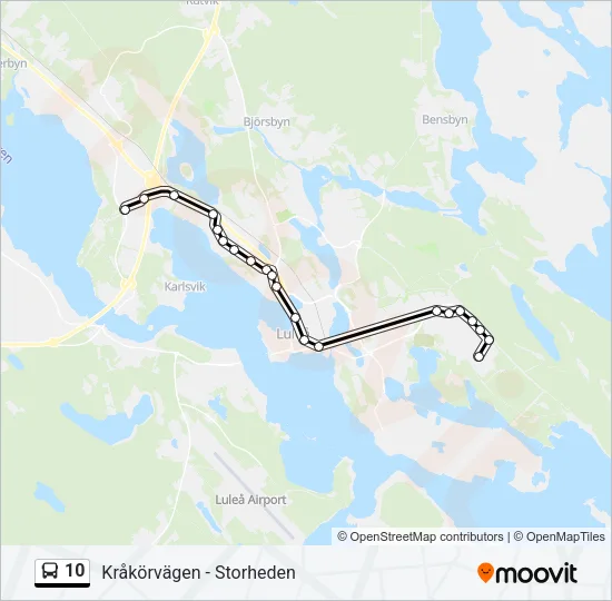 10 Bus Line Map