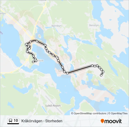 10 Bus Line Map
