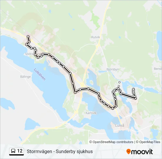 12 Bus Line Map