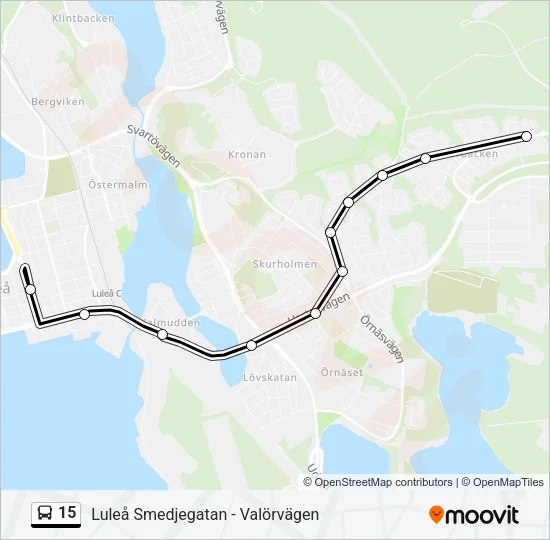 15 Bus Line Map