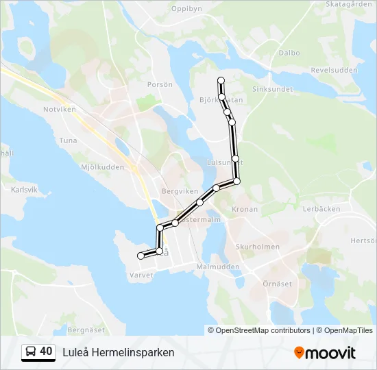 40 Bus Line Map