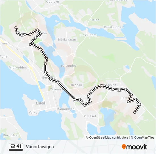 41 Bus Line Map