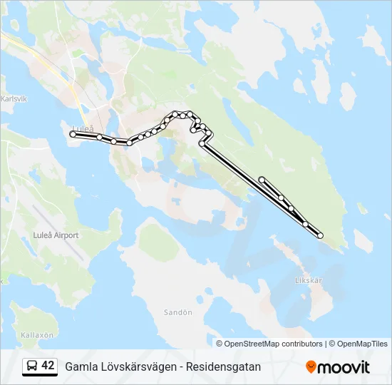 42 Bus Line Map
