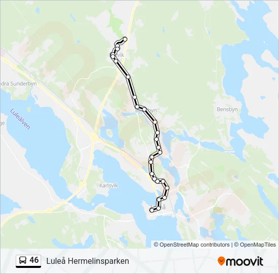 46 Bus Line Map