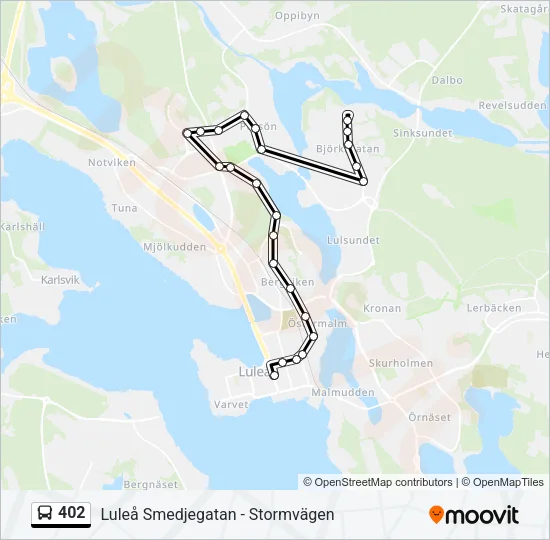 402 Bus Line Map