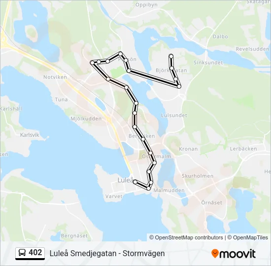402 Bus Line Map