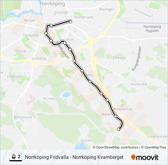 2 light rail Line Map