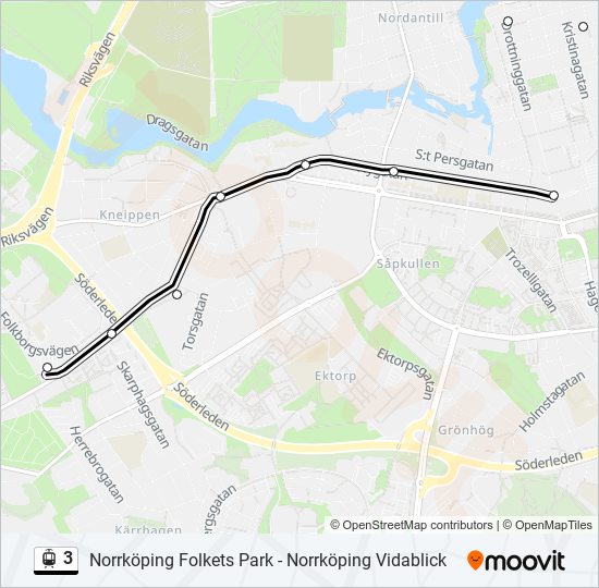 3 light rail Line Map