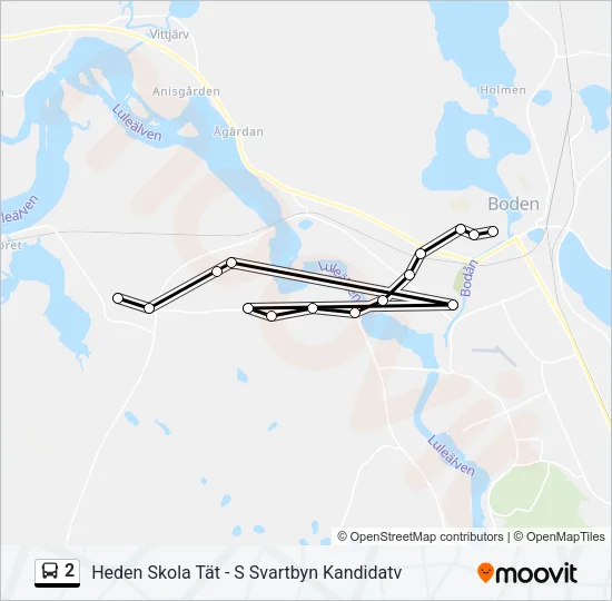 2 Bus Line Map
